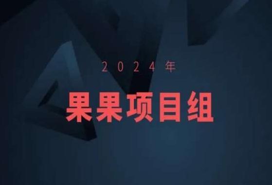 2024年果果项目组项目合集-果果最新项目-千优网创