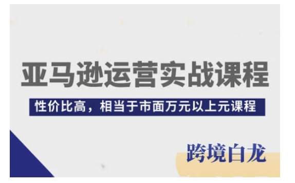 亚马逊运营实战课程，亚马逊从入门到精通，性价比高，相当于市面万元以上元课程-千优网创