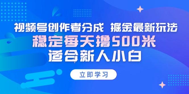 【蓝海项目】视频号创作者分成 掘金最新玩法 稳定每天撸500米 适合新人小白-千优网创