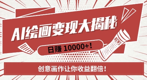 AI梦境绘画致富秘籍,复制粘贴,新手也能快速掌握,创意画作让你收益翻倍-千优网创