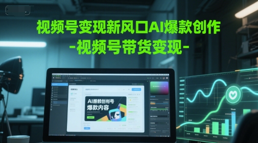 视频号变现新风口AI爆款创作-视频号带货变现-千优网创