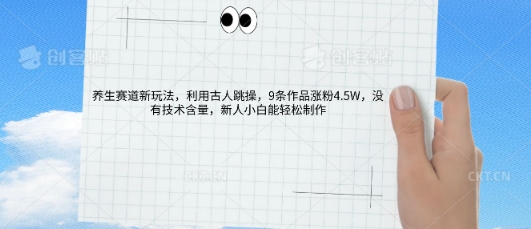 AI养生赛道新玩法,10条作品涨粉5.2W,操作简单,新人小白能轻松制作-千优网创