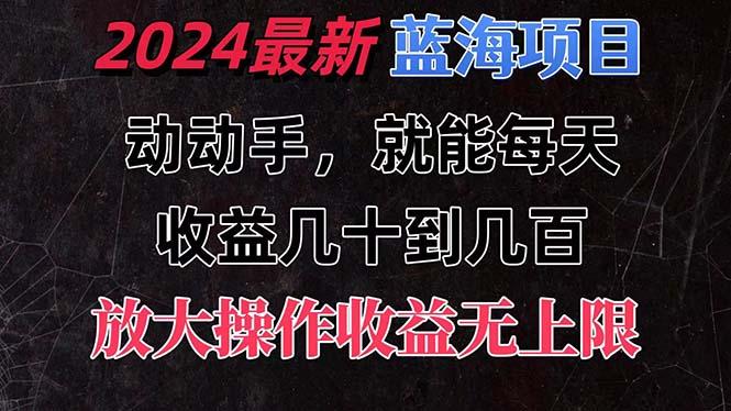 有手就行的2024全新蓝海项目，每天1小时收益几十到几百，可放大操作收...-千优网创