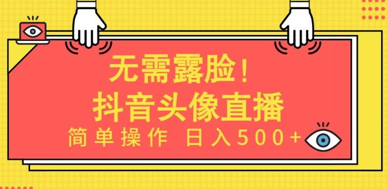 无需露脸，Ai头像直播项目，简单操作日入500+【揭秘】-千优网创