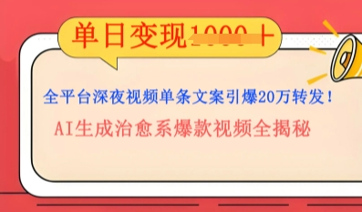 全平台深夜文案新风口：DeepSeek生成百万播放量金句，治愈系内容涨粉速度快4倍-千优网创
