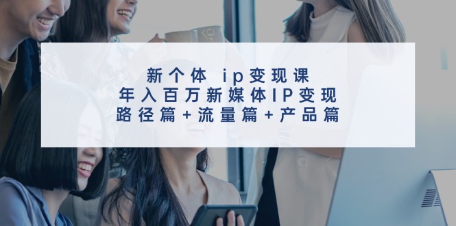 新个体ip变现课，年入百万新媒体IP变现，路径篇+流量篇+产品篇-千优网创