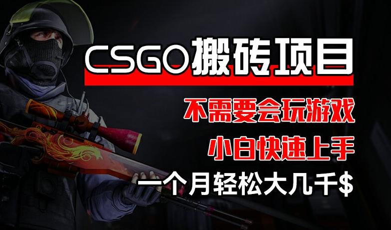 CSGO 装备搬砖项目，操作简单，不需要会玩游戏，小白也能快速上手，一个月轻松大几千【揭秘】-千优网创