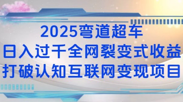 2025弯道超车日入过K全网裂变式收益打破认知互联网变现项目【揭秘】-千优网创