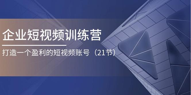 企业短视频训练营：打造一个盈利的短视频账号(21节-千优网创