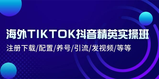 海外TIKTOK抖音精英实操班：注册下载/配置/养号/引流/发视频/等等-千优网创