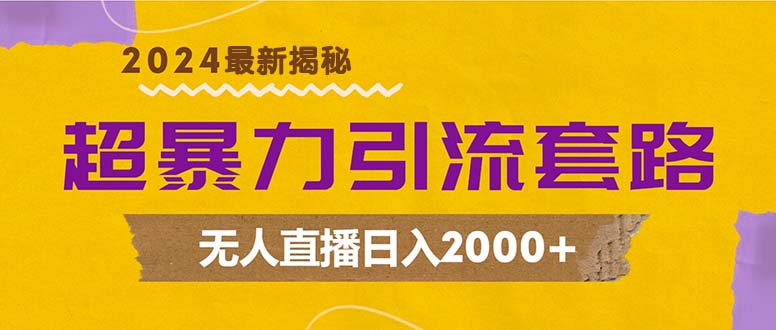 超暴力引流套路，无人直播日入2000+-千优网创