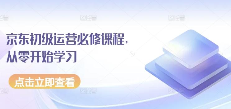 京东初级运营必修课程，从零开始学习-千优网创