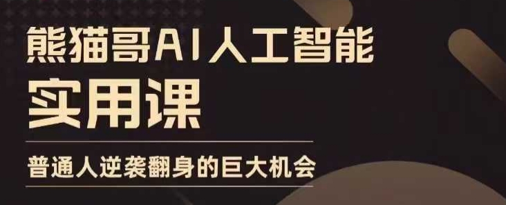 AI人工智能实用课，实在实用实战，普通人逆袭翻身的巨大机会-千优网创
