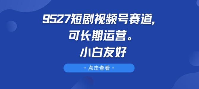 9527短剧视频号赛道，可长期运营，小白友好【揭秘】-千优网创
