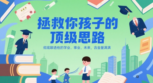 付费文章：拯救你孩子的顶级思路，彻底聊透他的学业、事业、未来，含金量满满-千优网创