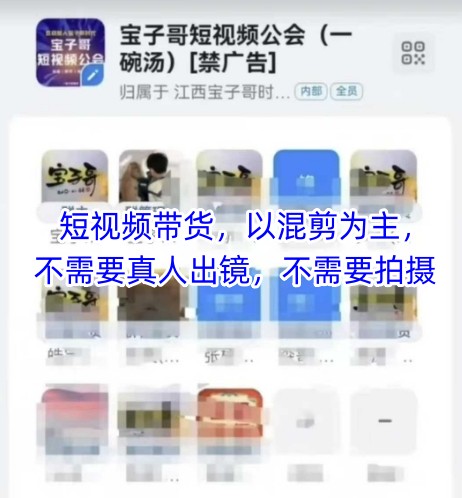 宝子哥头部团队短视频带货，以混剪为主，不需要真人出镜，不需要拍摄【更新】-千优网创