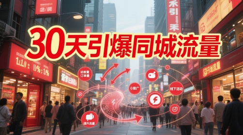 30天引爆同城流量：团购篇 认知篇 流量篇 来客篇 达人篇 老板人设IP篇 投流篇-千优网创